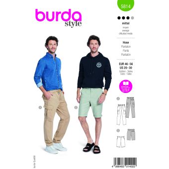 Patron Burda N° 5814 pantalon T 46 à 60