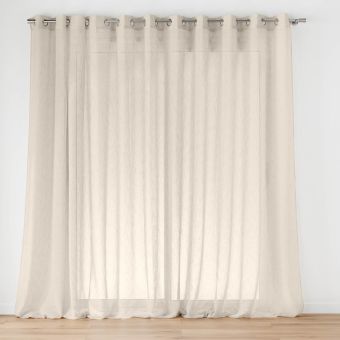 Voilage grande largeur effet lin tissé - 400 x 240 cm