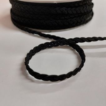 Galon tressé noir 6mm