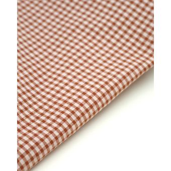 Seersucker Vichy - camel - 2 m x laize 150