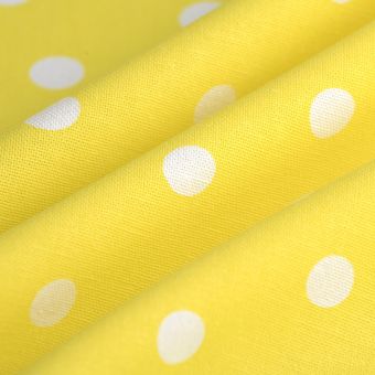 Tissu bachette pois irréguliers jaune