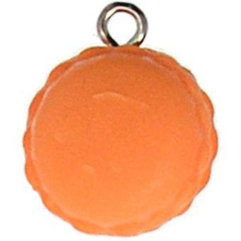 MégaCréa - Macaron pâte polymère Ø 15 mm Praline
