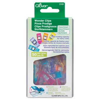 Pince wonder clips multicolore assortiment x50 - Clover