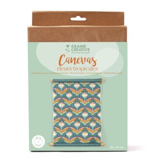 Kit DIY Canevas - Fleurs tropicales