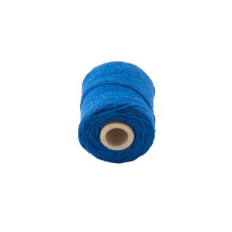 Pelote corde macramé coton bleu roi 50g 1mmx65m