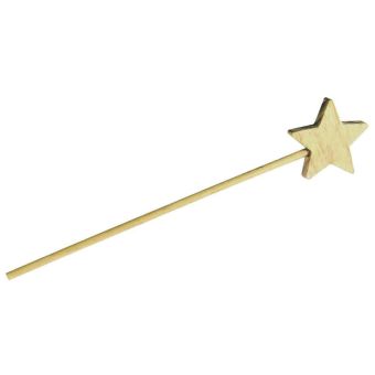 Baguette magique en bois en forme d'étoile 30 cm