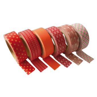 Graine Créative - Masking tape 1,5 cm 6 rubans (été)