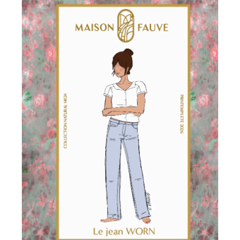 Patron Worn jean femme du 34 au 52 - Maison Fauve