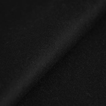 Tissu drap de laine viscose uni noir