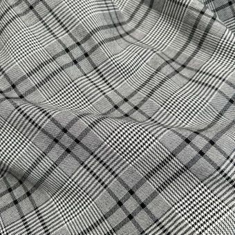 Tissu Prince de Galles Gris Anthracite