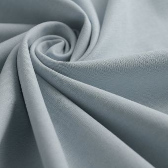 Tissu coton chambray bleu ciel