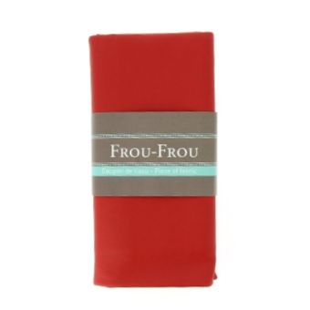 Grand coupon tissu uni 140x60cm simili cuir rouge