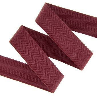 Ruban sergé chevron 20 mm bordeaux