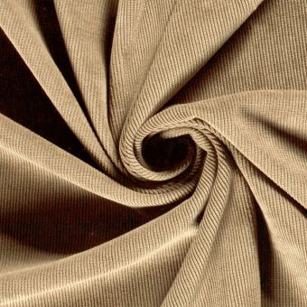 Tissu velours milleraies léger beige