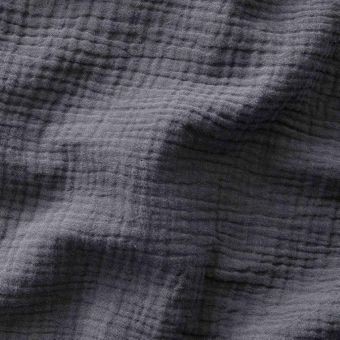 Tissu double gaze Gaby uni gris foncé