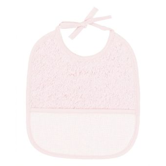 Bavoir 3 mois à broder rose