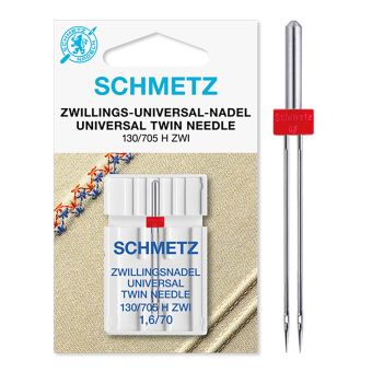 Aiguilles machine Schmetz universelles double 1,6/80 - blister de 1