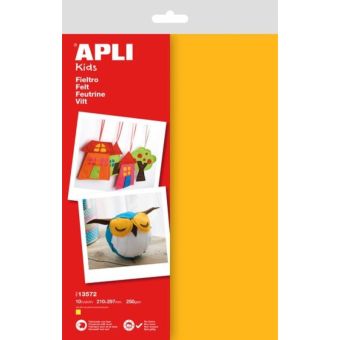 Feutrine jaune A4 10 feuilles