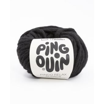 Pelote de fil à tricoter Pingouin Pingo Relax noir