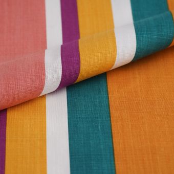 Tissu bachette enduite Bahine jaune