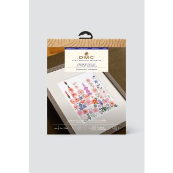 Kit DIY point de croix fleurs grimpantes - DMC