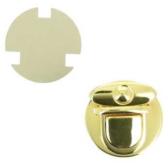 Fermoir cartable ovale doré 47 mm