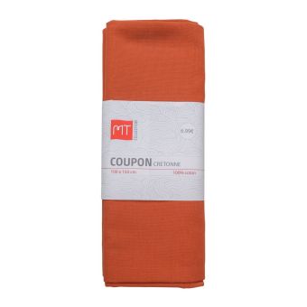 Coupon de cretonne uni 150x100cm rouille