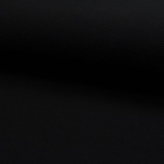 Maille Jersey côtelé ottoman lourd uni noir