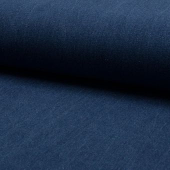 Tissu denim épais 10oz bleu foncé délavé