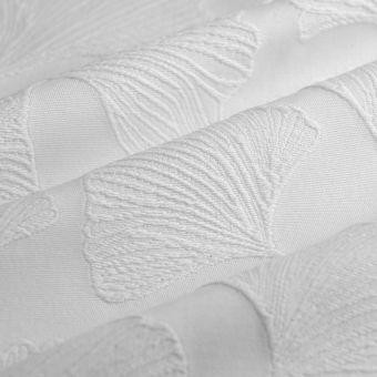 Tissu jacquard papyrus blanc