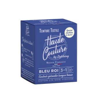 Teinture textile Haute Couture bleu roy