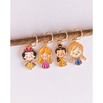 Lot de 4 anneaux marqueurs Princesses  - Hello Kim