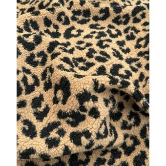 Tissu Teddy Bouclette Léopard
