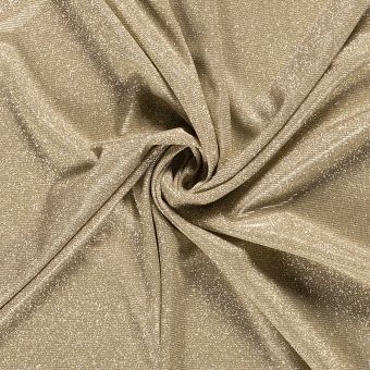 Tissu pailleté stretch envers satiné doré