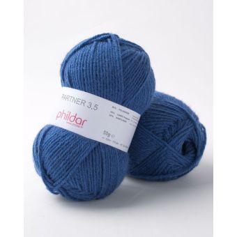Pelote de fil à tricoter Partner 3.5 navy - Phildar