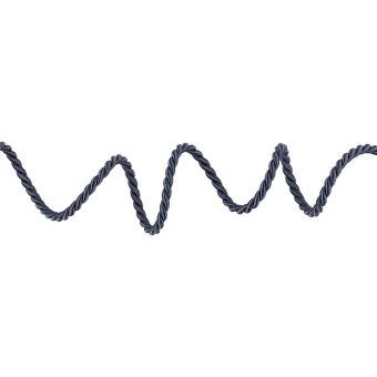 Cordon brillant anthracite 5 mm