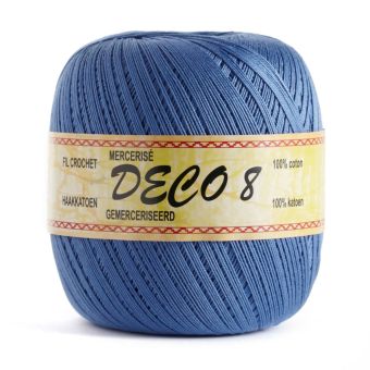 Pelote de fil à crocheter Déco8 - Bleu
