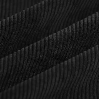 Tissu velours côtelé Victor noir