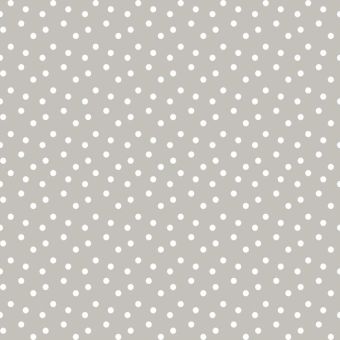 Tissu Double Gaze Pois Gris, coupon 1m x laize (145cm)