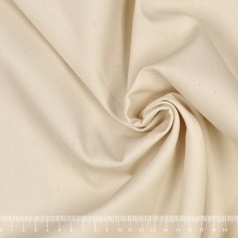 Tissu sergé coton bio écru