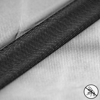 Tissu moustiquaire souple noir 300 cm