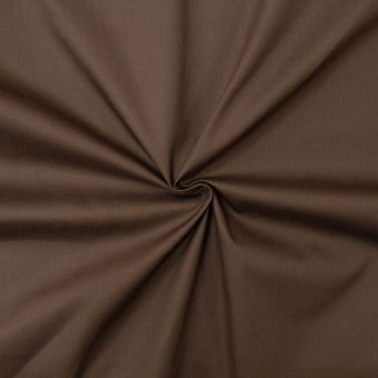 Tissu popeline de coton Marron - designers-factory (3m x 1m46)