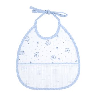 Bavoir 3 mois motif koala bleu à broder