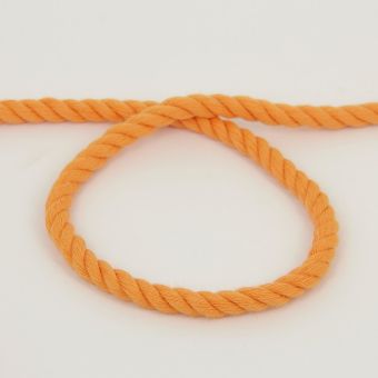 Cordon coton torsade mandarine 5mm