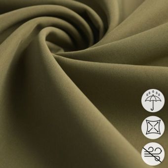 Tissu Softshell uni kaki