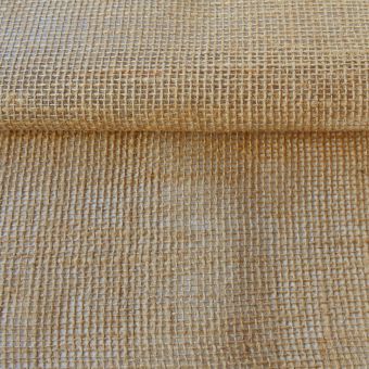 Tissu en jute enduite laminée - Laize : 123 cm