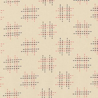 Tissu coton japonais écru couture hashtag