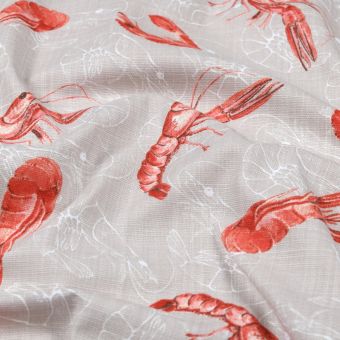 Bachette coton slub langoustine naturel