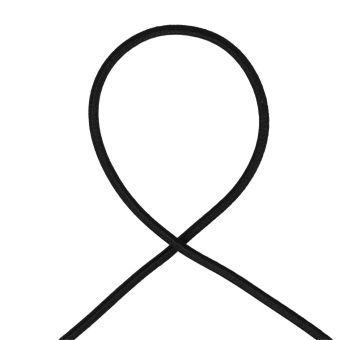 Cordon élastique noir 3 mm