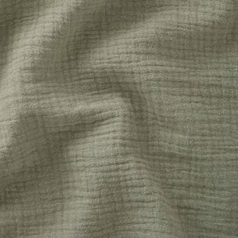 Tissu Double gaze coton Gaby vert tilleul